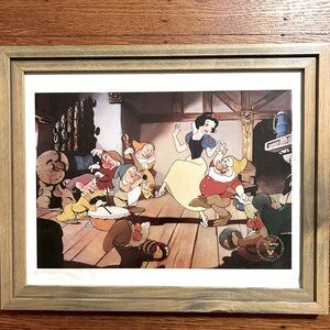 Vintage Disney Snow white official lithograph print 1994